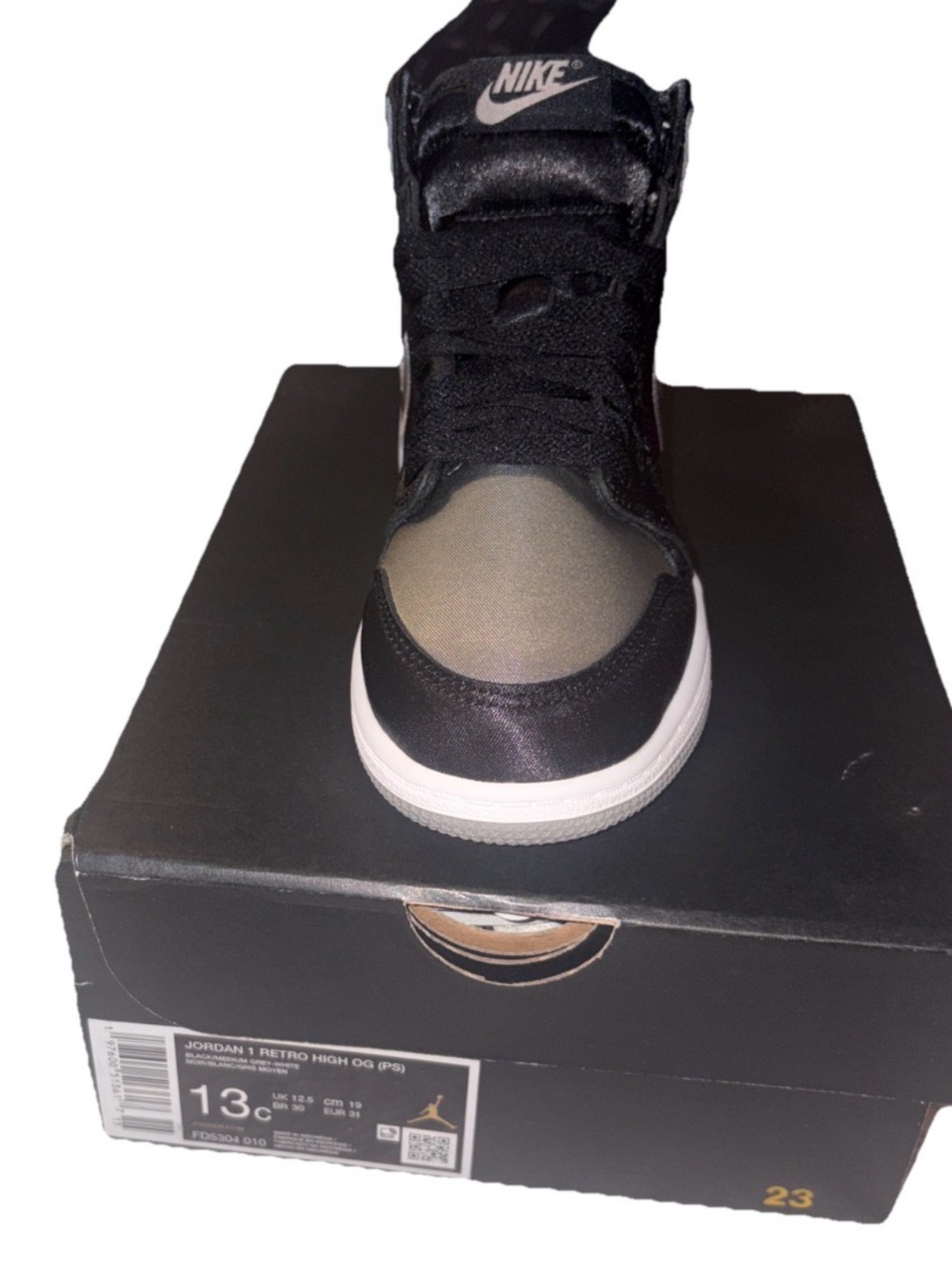 Nike Air Jordan 1 Retro High OG Black/White (PS) Size 13C – New w/ Box
